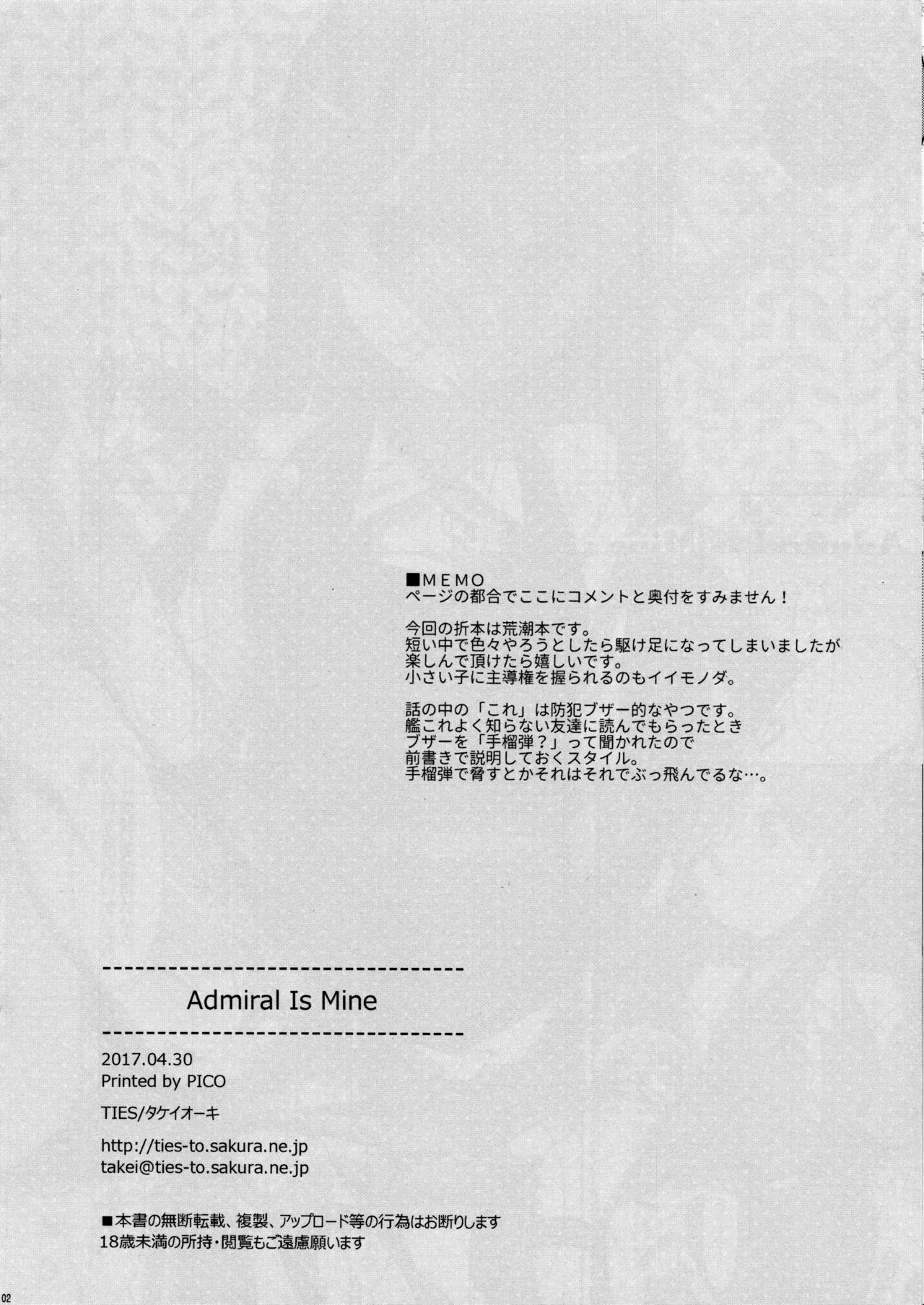 (COMIC1☆11) [TIES (タケイオーキ)] Admiral Is Mine (艦隊これくしょん -艦これ-)