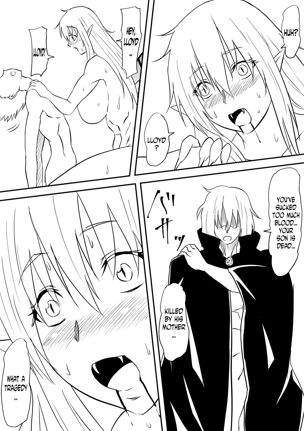 [三毛蔵亭] 女騎士のお母さんが強制的に吸血鬼化させられて堕とされる話 [英訳]