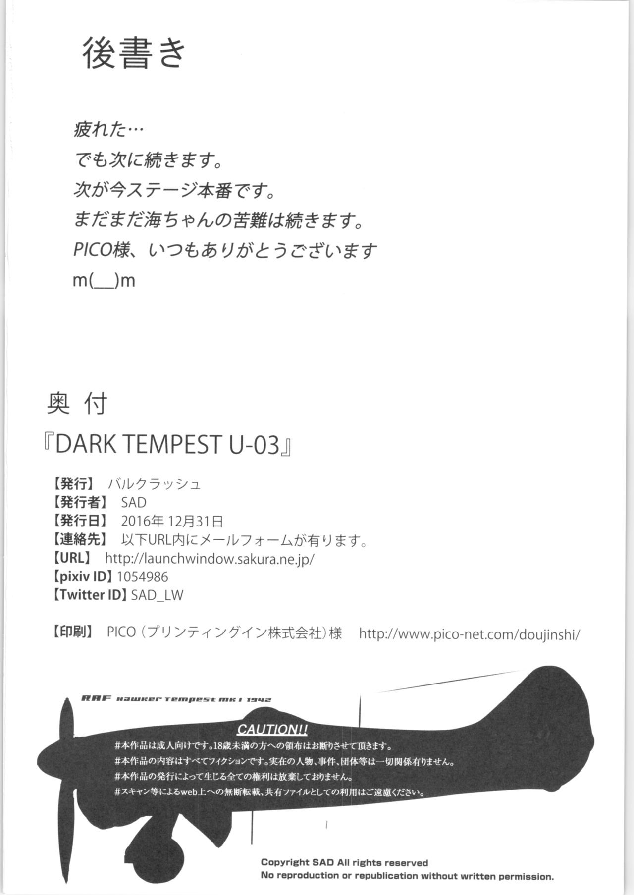 (C91) [バルクラッシュ (SAD)] DARK TEMPEST U-03 (魔法騎士レイアース)