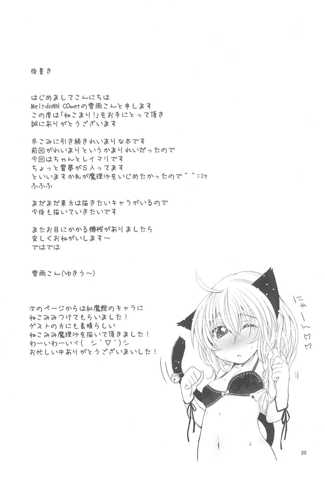 (例大祭7) [MeltdoWN COmet (雪雨こん)] ねこまり! (東方Project)