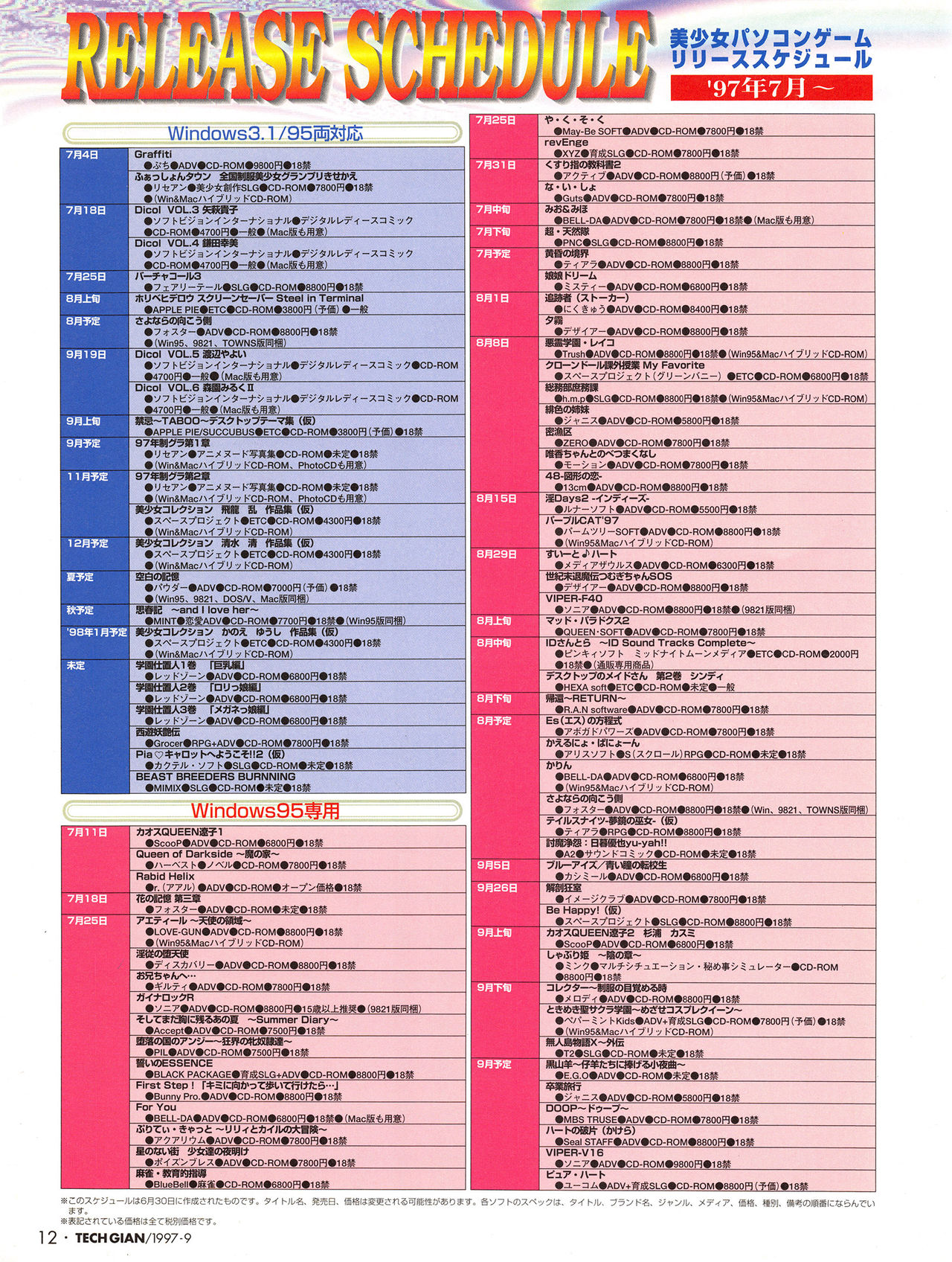 Tech Gian Issue 11（1997年9月）