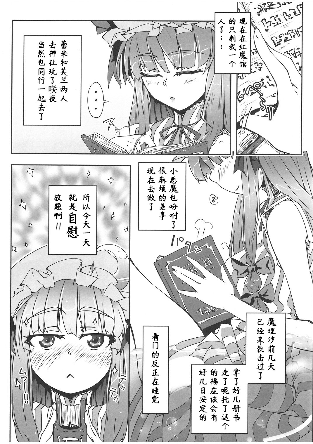 (C80) [快微動 (百景)] ぱちゅにーのひみつ (東方Project) [中国翻訳]