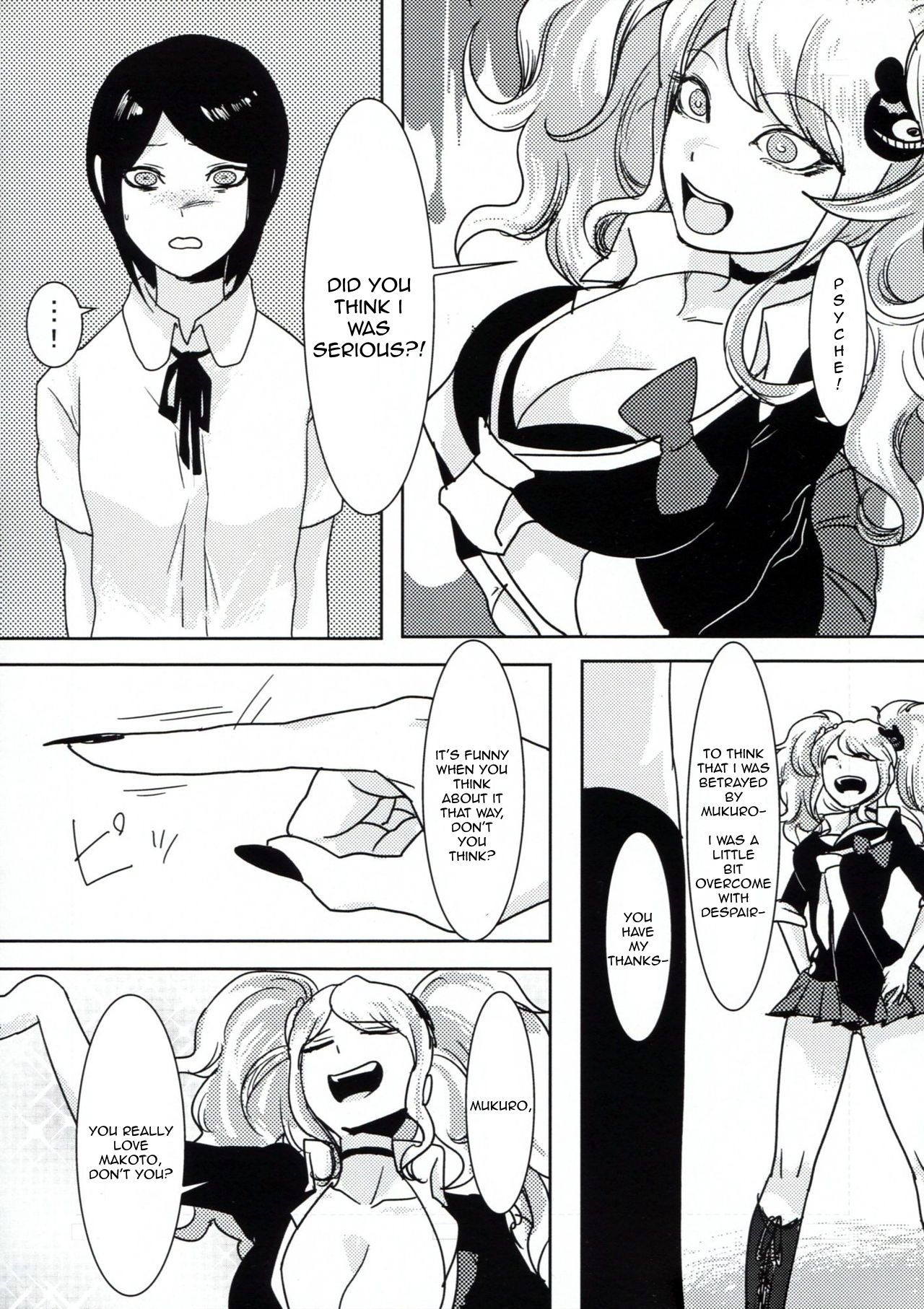 (学園トライアル) [鼻血 (道満青)] サイコフェイク (ダンガンロンパ) [英訳]