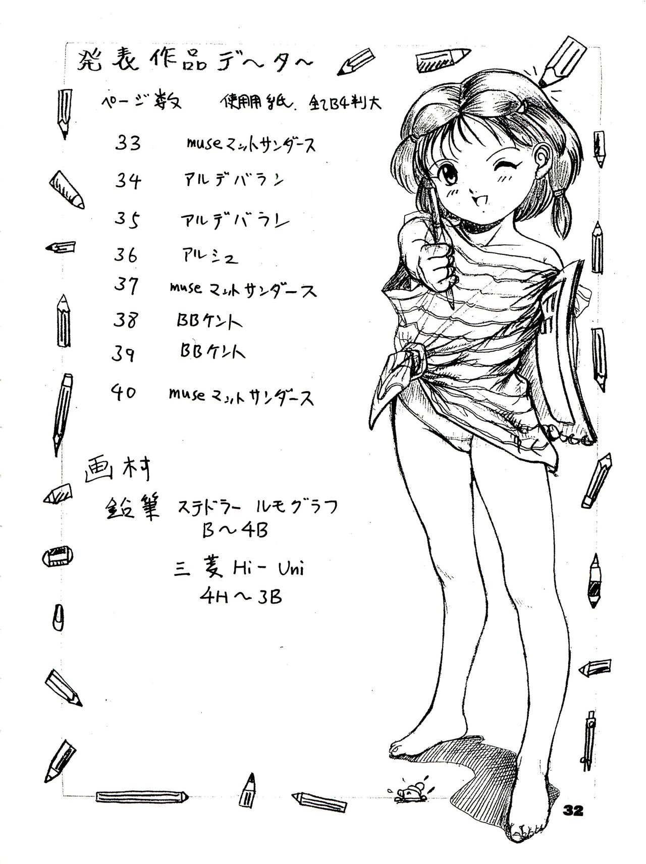 (Cレヴォ15) [血祭屋本舗 (よろず)] THE SECRET OF 血祭屋 番外編 vol.1 えんぴつ画研究室