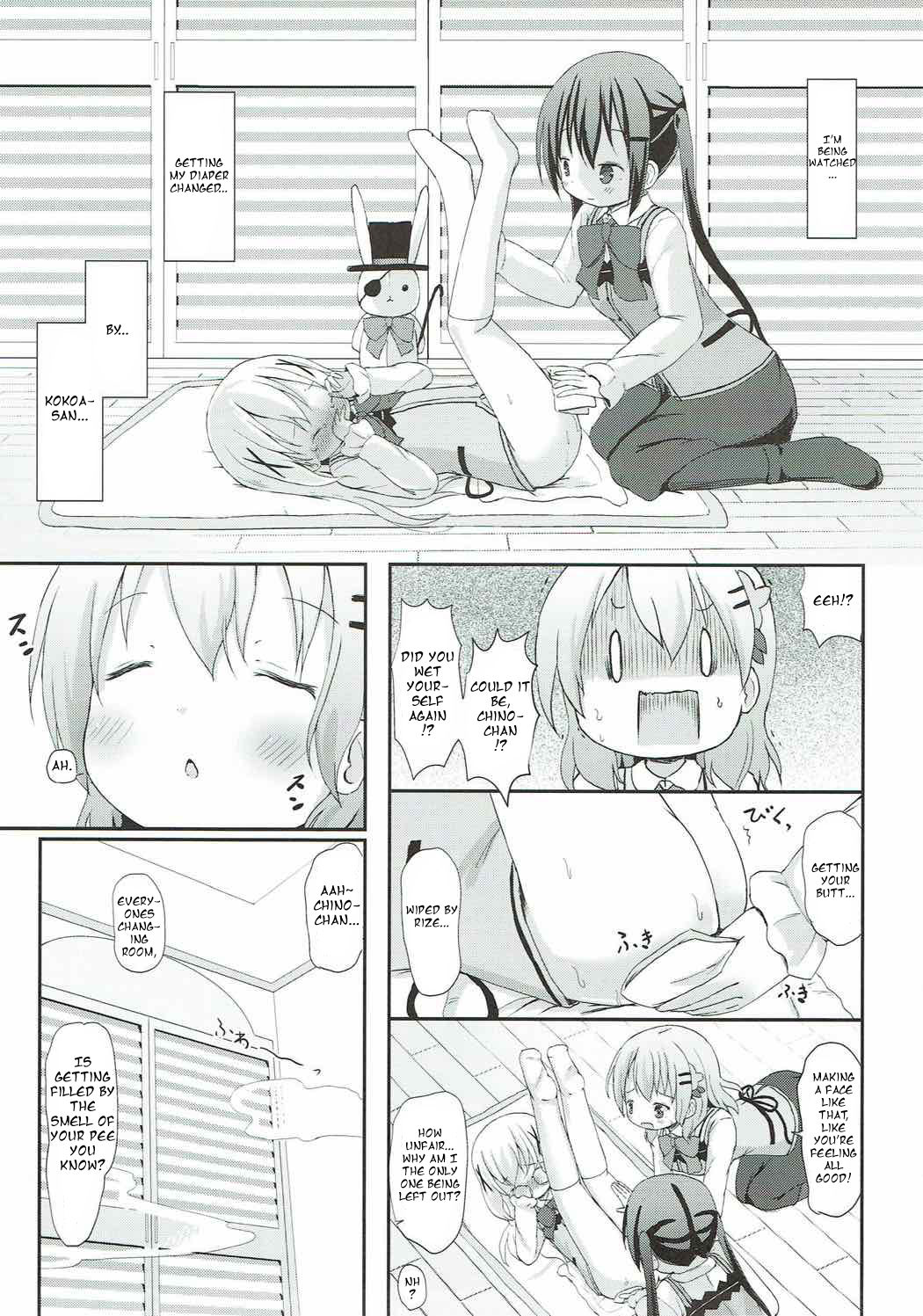 (C92) [ネテクラス (ろりしn)] チノちゃんのおまたチェック (ご注文はうさぎですか?) [英訳]