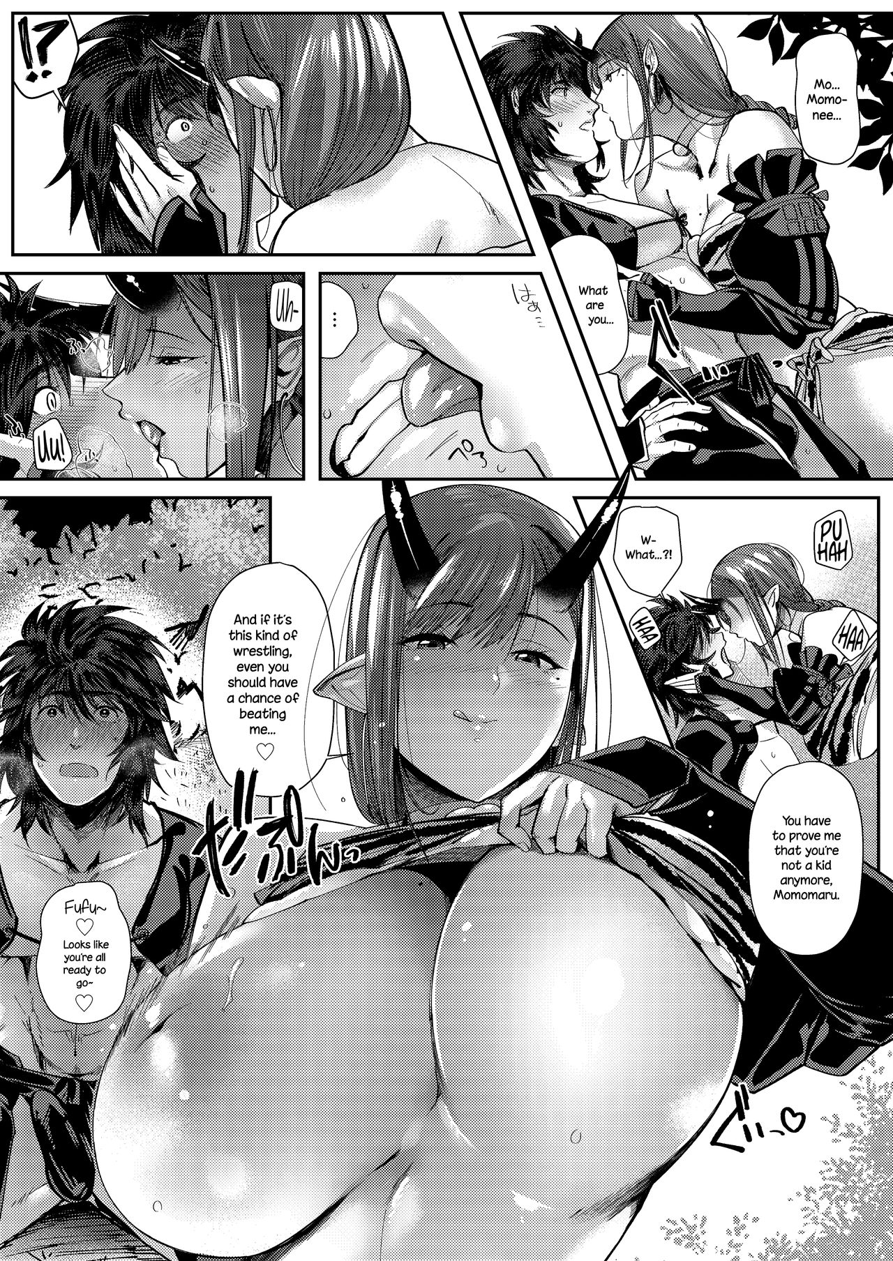 [のらくらり。 (ねむ)] 鬼と若桃 [英訳] [DL版]