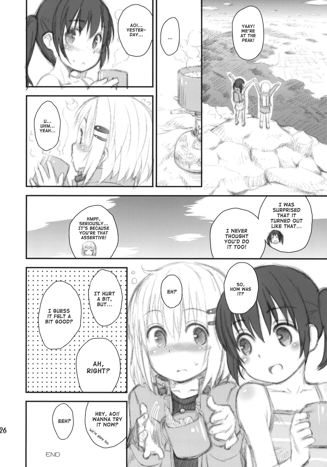 (C87) [じどー筆記 (こけこっこ☆こま)] そこに山ガールがあるから。 (ヤマノススメ) [英訳]