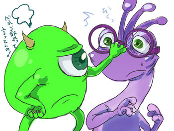 ランちゃんとギョロメちゃん（モンスターズ・インク）