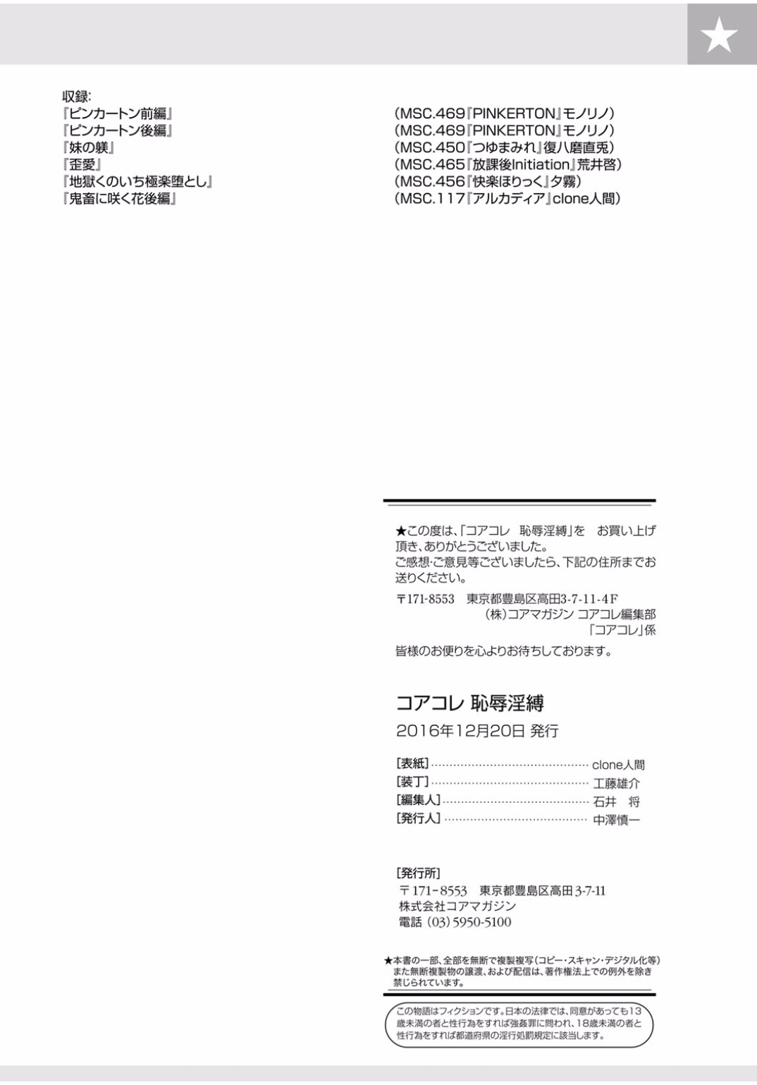 [アンソロジー] コアコレ 恥辱淫縛 [DL版]