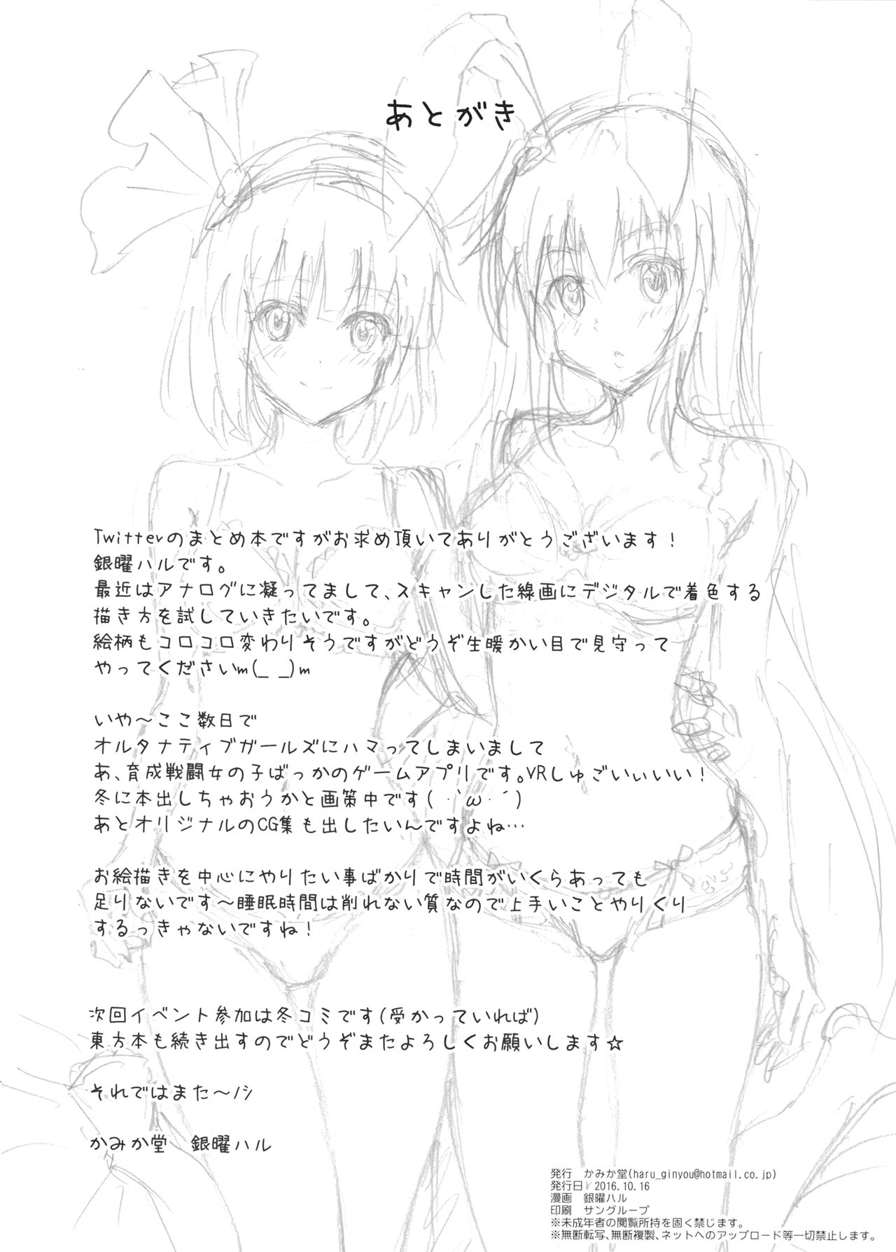 (秋季例大祭3) [かみか堂 (銀曜ハル)] 5ボスのエッチな落書き本 (東方Project)