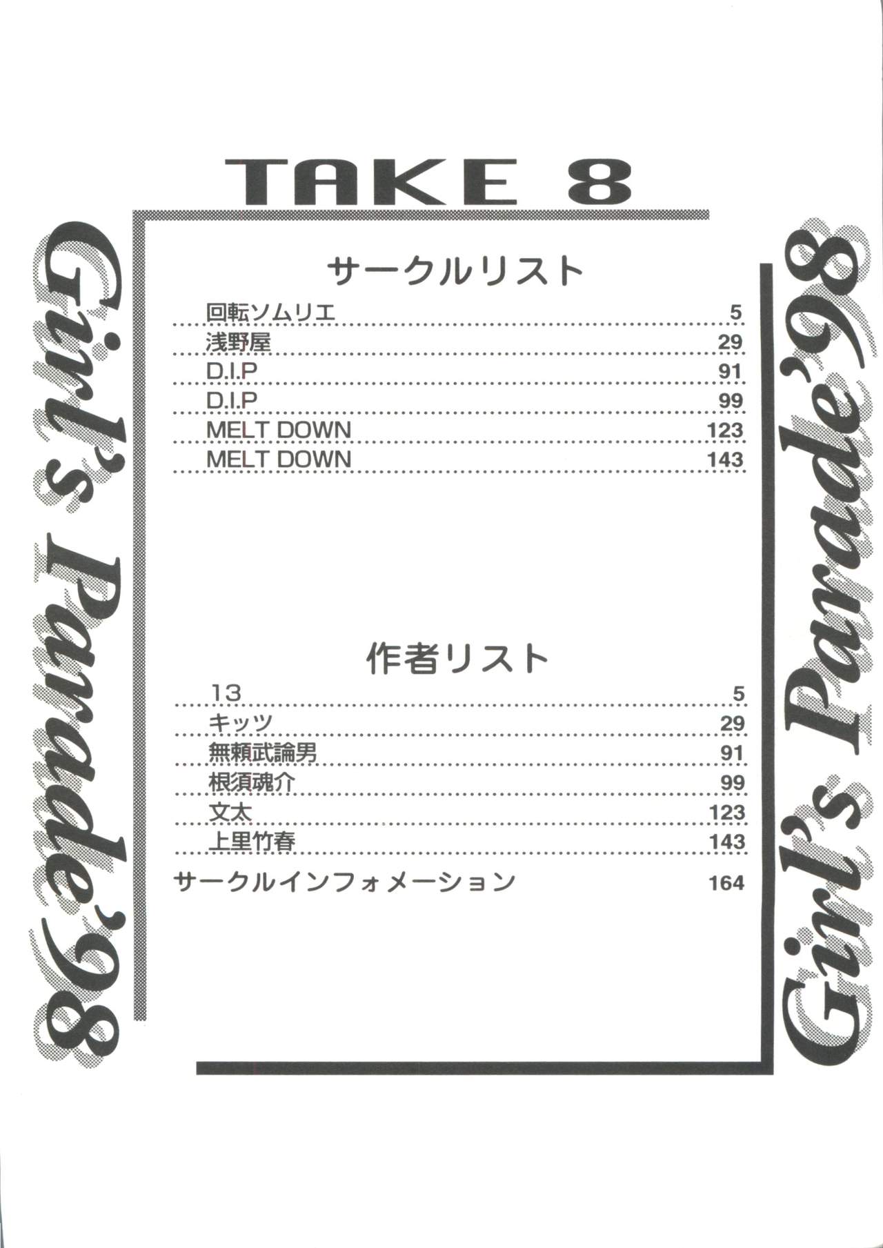 [アンソロジー] ガールズパレード'98 テイク8 (よろず)