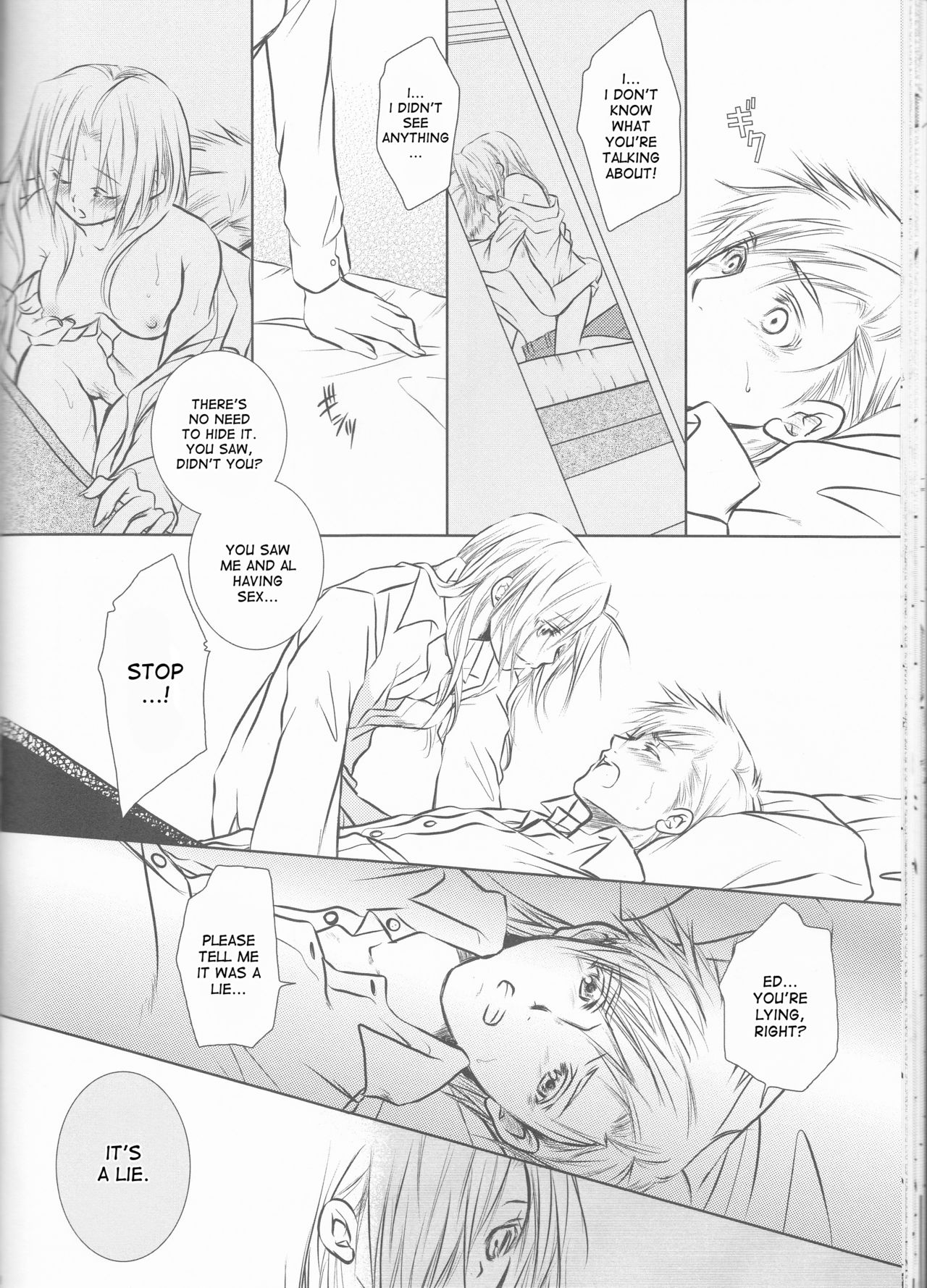 (色マジック) [HEAVENS (月影満丸)] 秘密‐Different story‐ (鋼の錬金術師) [英訳]