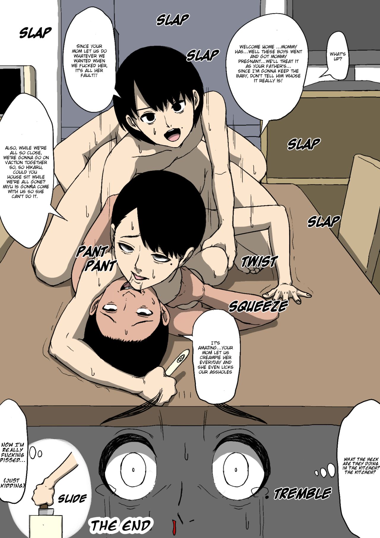 [同人昔話] 母親と友達が勝手に犯っていた [英訳]