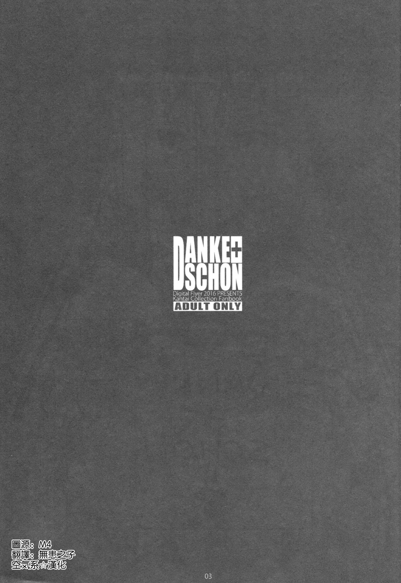 (C90) [Digital Flyer (大田優一)] DANKE+SCHON (艦隊これくしょん -艦これ-) [中国翻訳]