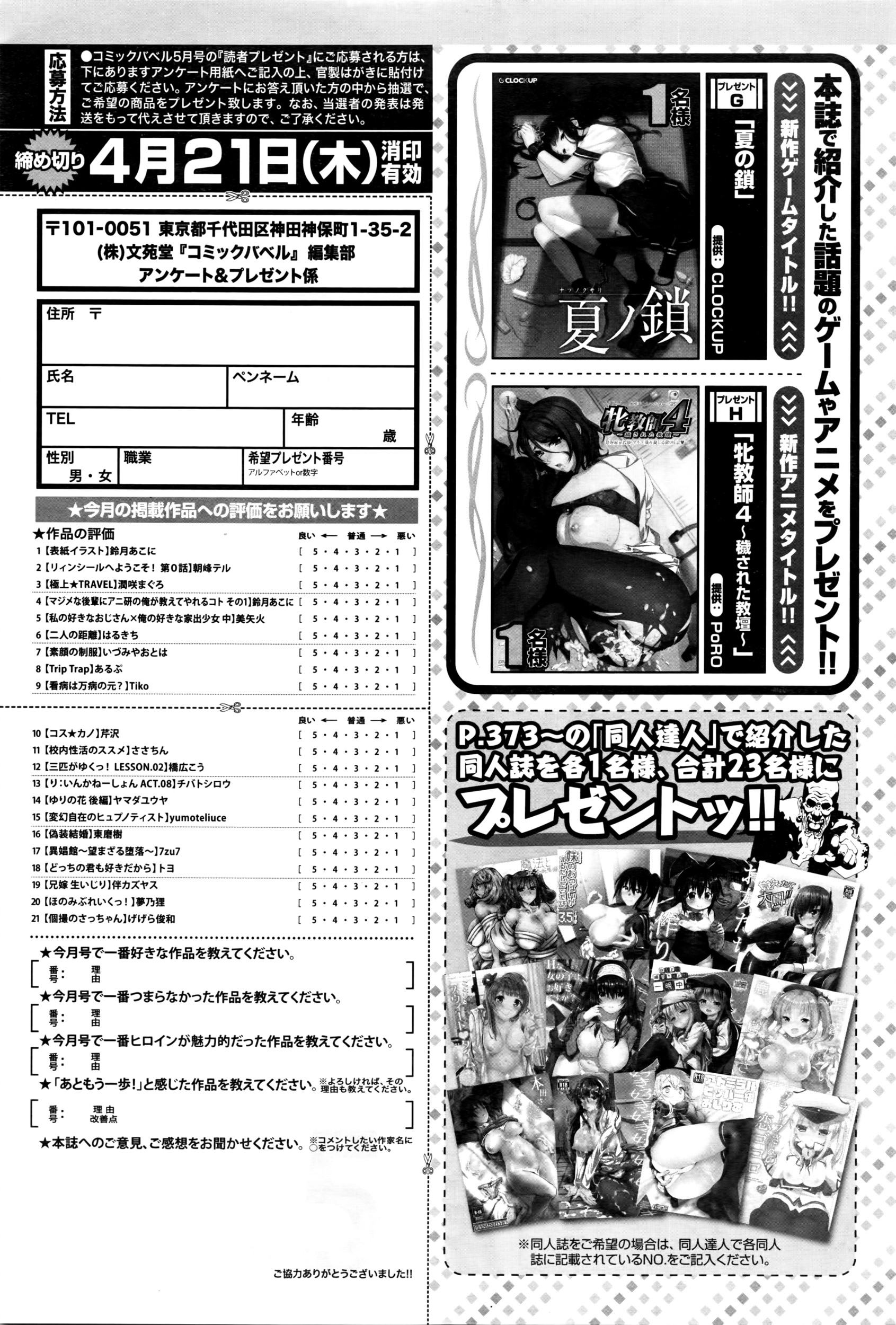 COMIC BAVEL 2016年5月号