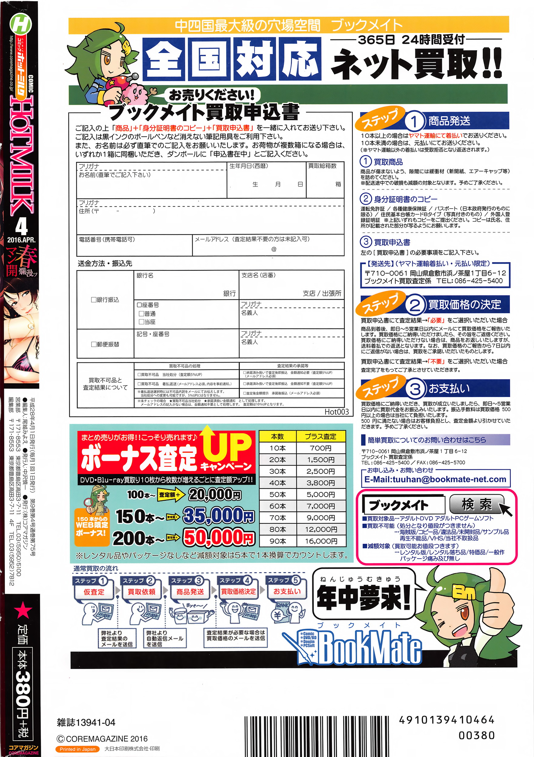 コミックホットミルク 2016年4月号