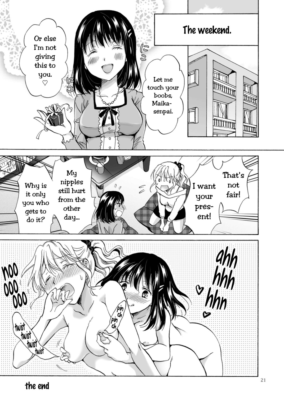 [peachpulsar (みら)] OLさんがおっぱいだけでいっちゃう漫画 [英訳] [DL版]