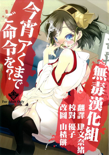 (C85) [ニリツハイハン (ニリツ)] 今宵アくまでご命令を? (艦隊これくしょん -艦これ-) [中国翻訳]