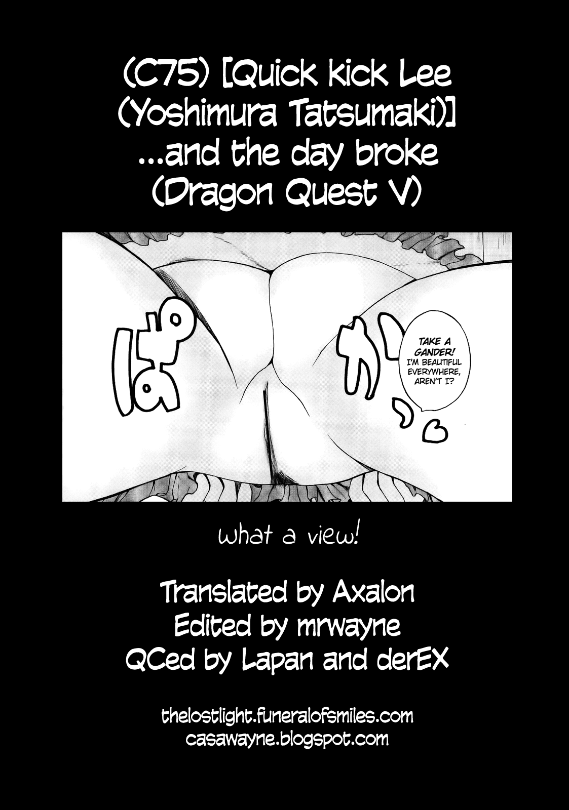 (C75) [Quick kick Lee (吉村竜巻)] ...and the day broke (ドラゴンクエストV) [英訳]