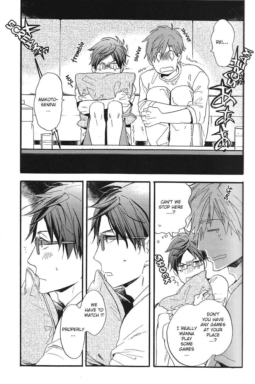 (SPARK8) [チャオ、ベイビー (三池)] Horror Movie Night!! (Free!) [英訳]