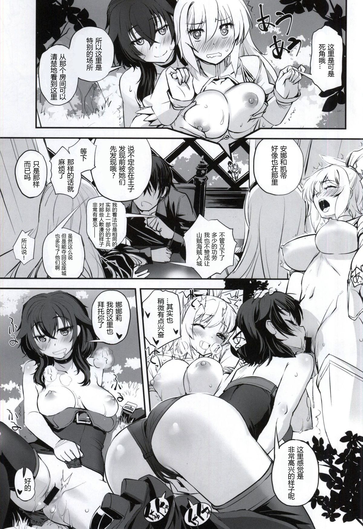 (C88) [G-Power! (SASAYUKi)] 白と影の屋外遊戯 (千年戦争アイギス) [中国翻訳]