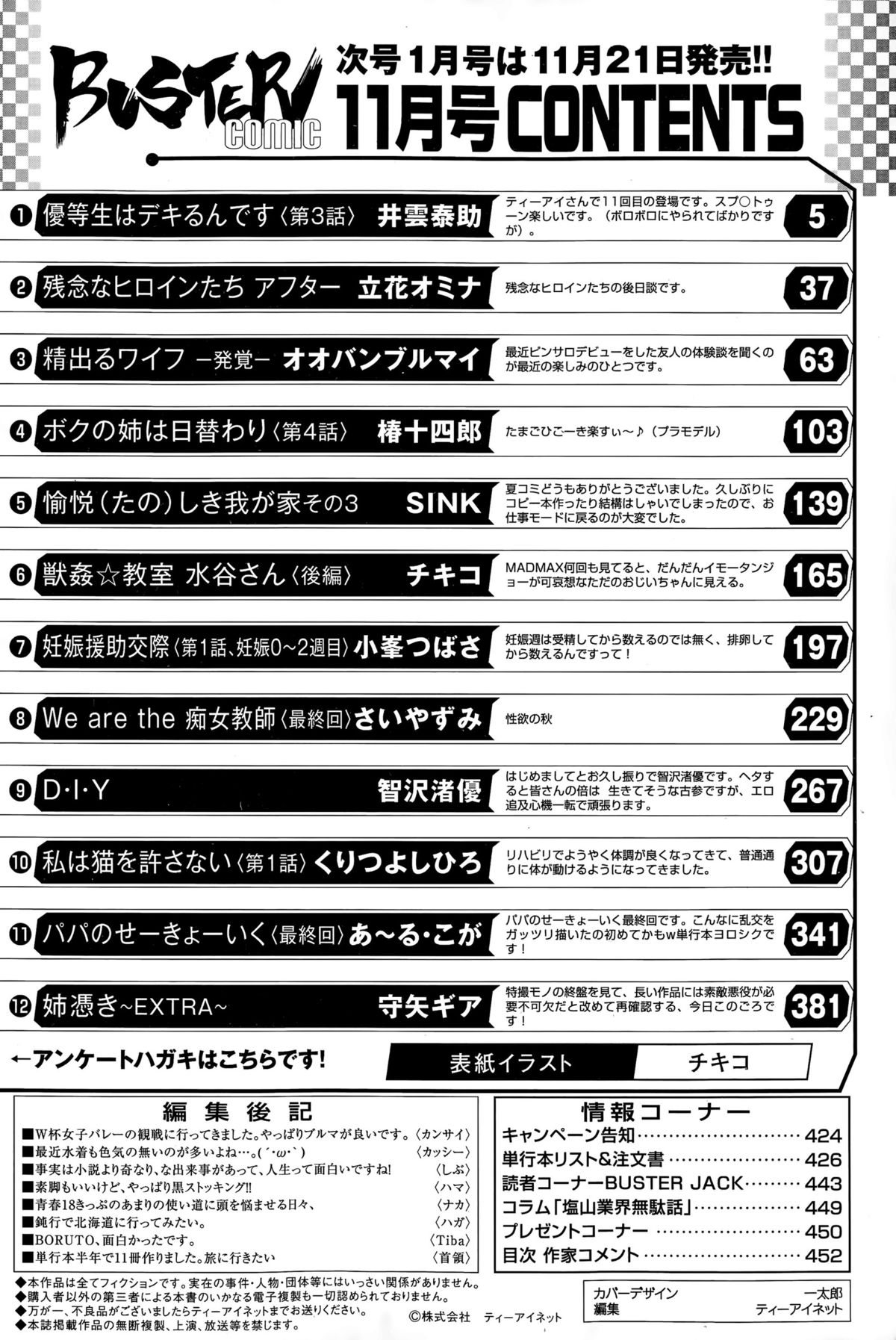 BUSTER COMIC 2015年11月号