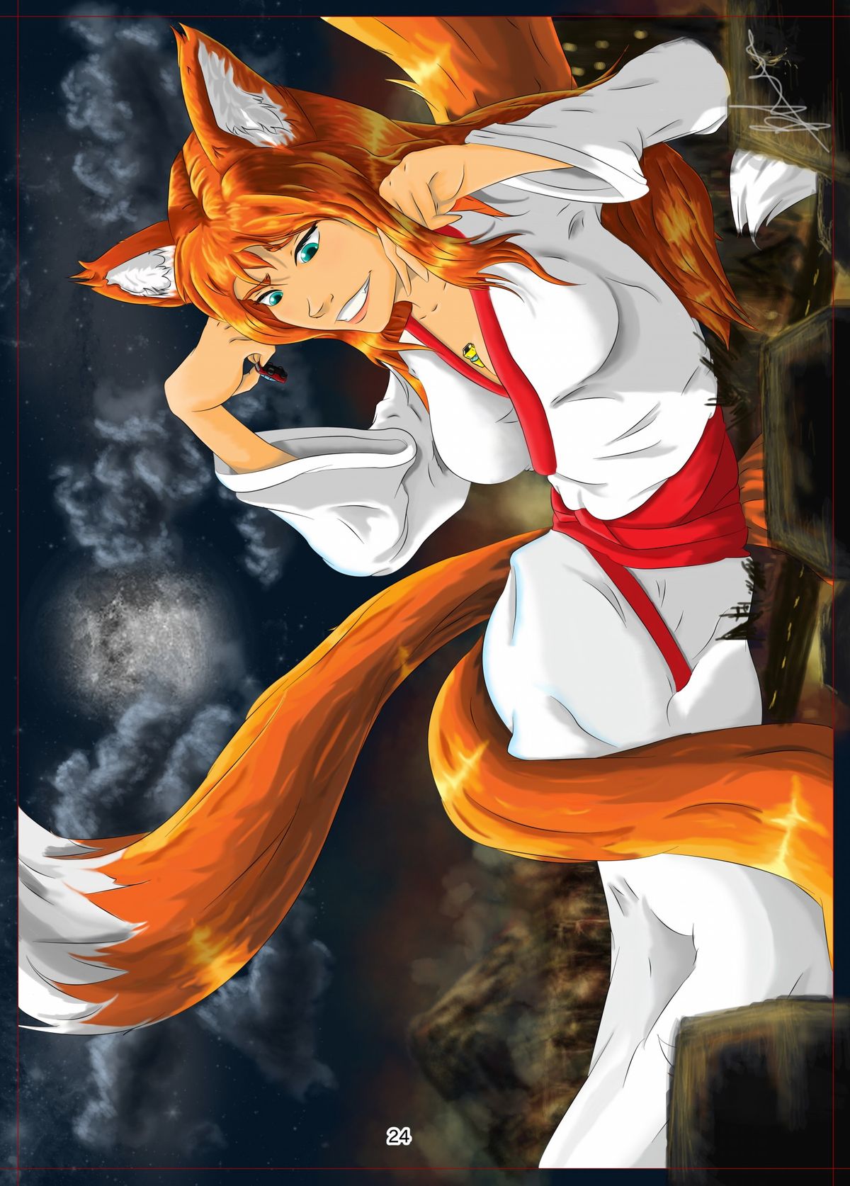 [おちこにうむ (寺田落子)] 巨狐の退屈 [英訳] [DL版]