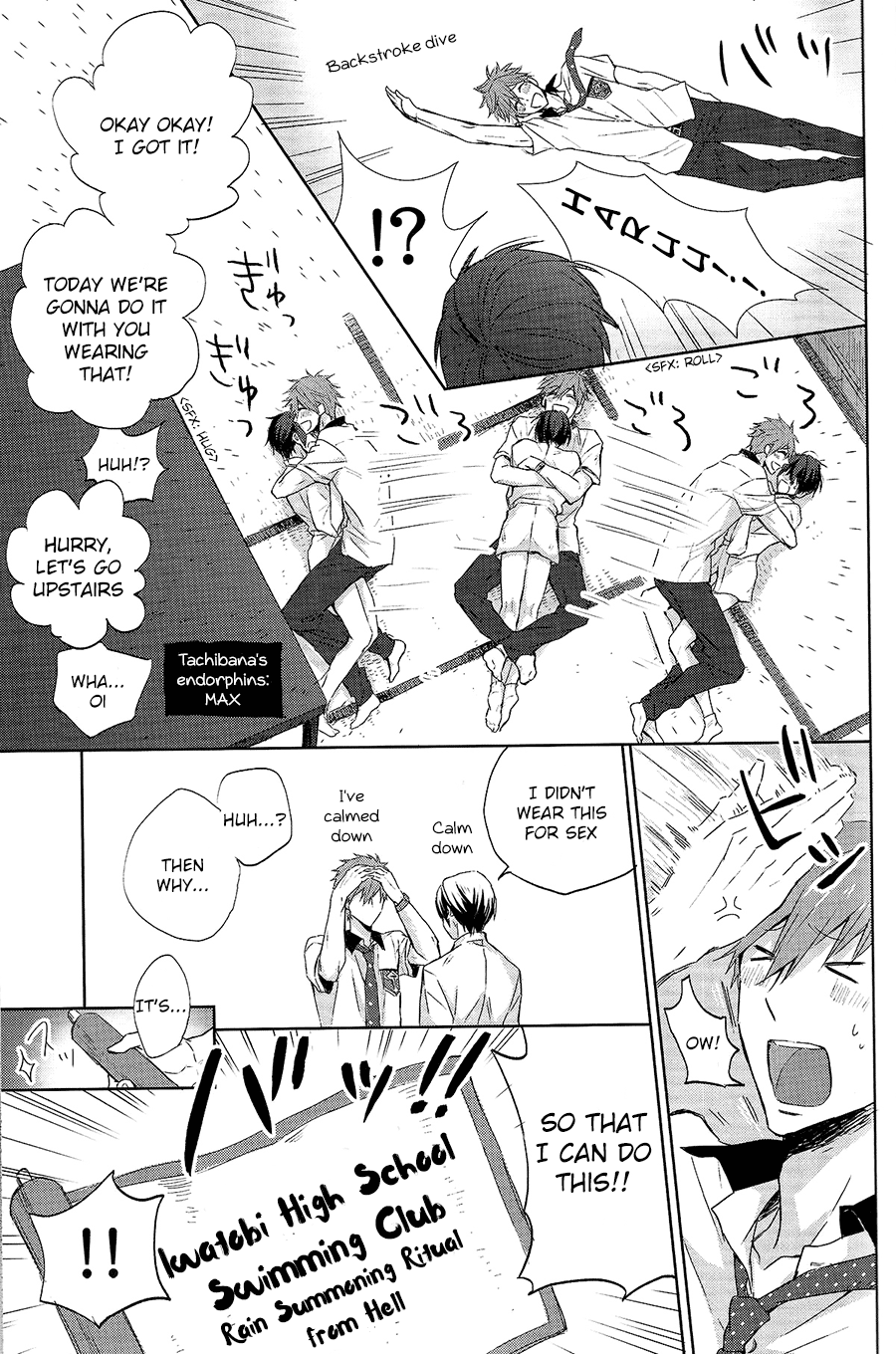 (恋愛エンドルフィン) [Sneeeze (くぶ)] ハルちゃんの○秘雨乞い大作戦!! (Free!) [英訳]