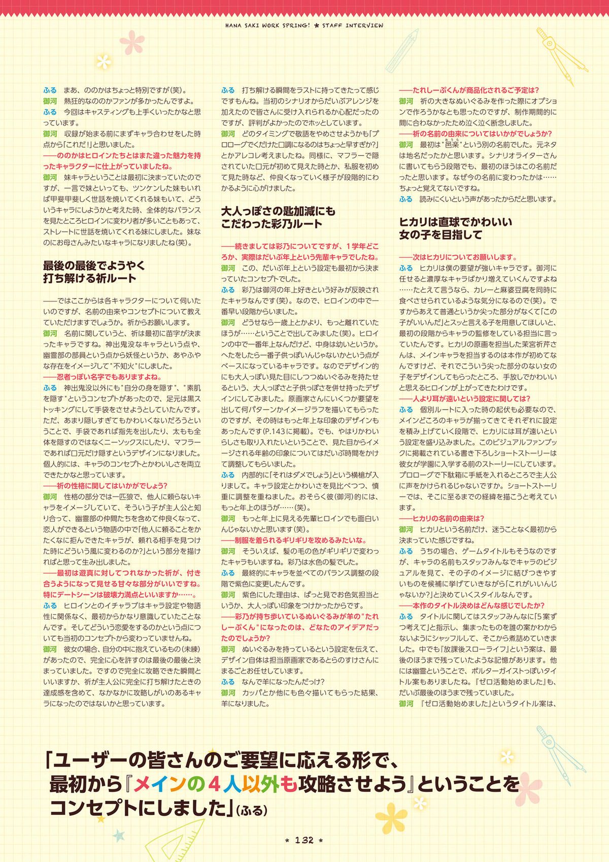 [サガプラネッツ] 花咲ワークスプリング! ビジュアルファンブック