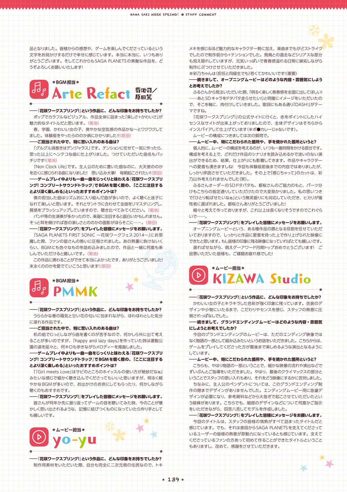 [サガプラネッツ] 花咲ワークスプリング! ビジュアルファンブック
