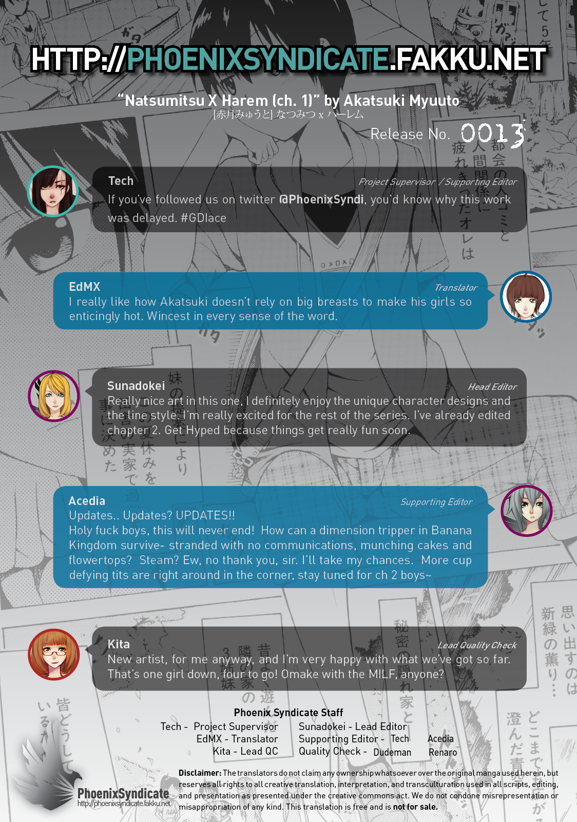 [赤月みゅうと] ナツミツ×はーれむ！ 第1-4話 [英訳]