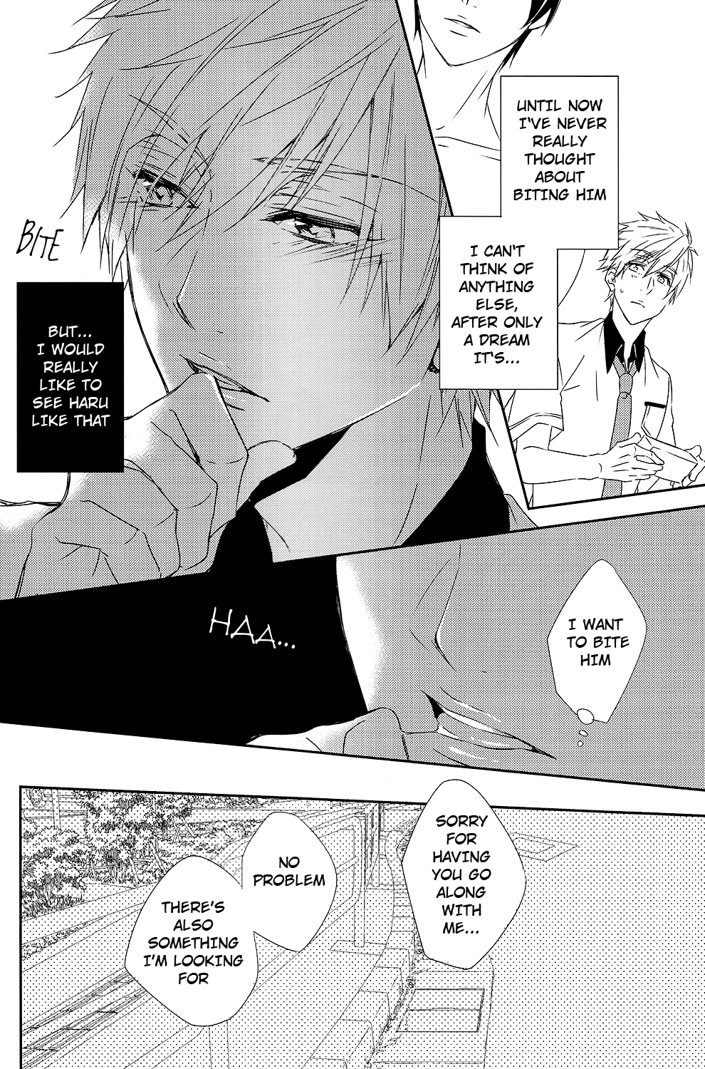 (C85) [限定蜜柑 (もざ)] カミツキ系症候群 (Free!) [英訳]