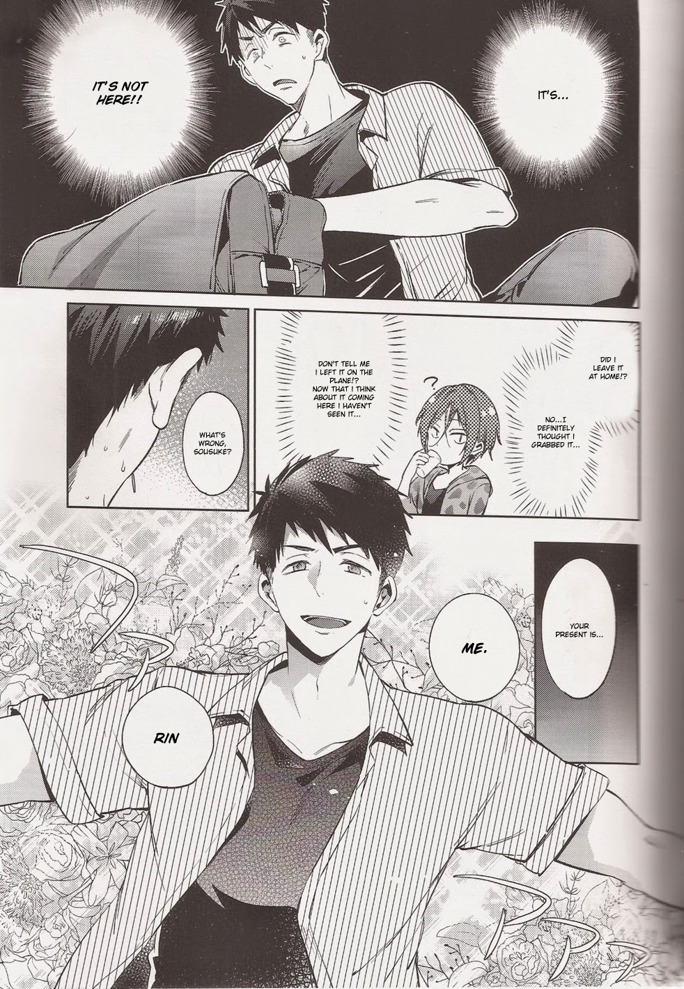 (恋愛ジョーズ4) [あめりかん☆ろっく (コタロー)] HappyHappyBoy (Free!) [英訳]