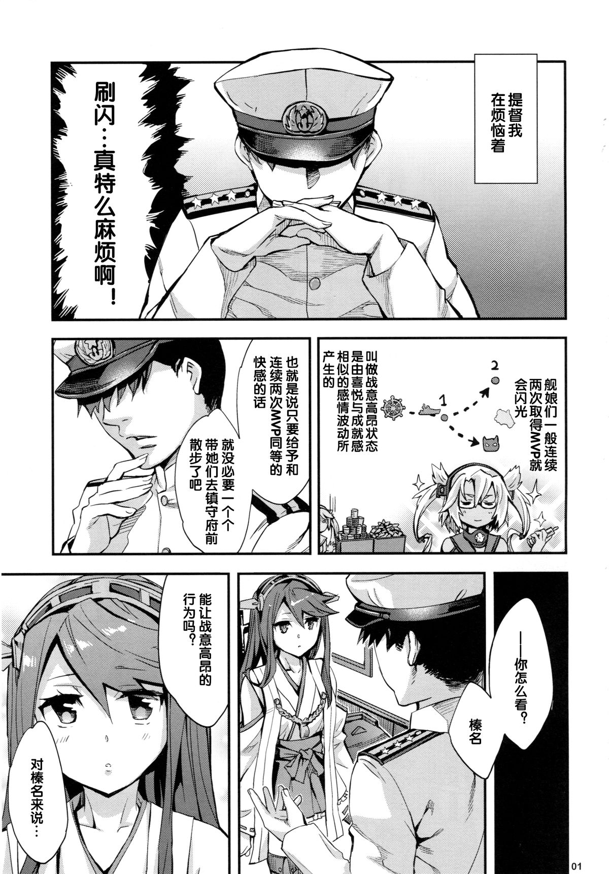 (C85) [くろーヴァー会 (えむあ)] 高揚+軍艦 (艦隊これくしょん -艦これ-) [中国翻訳]