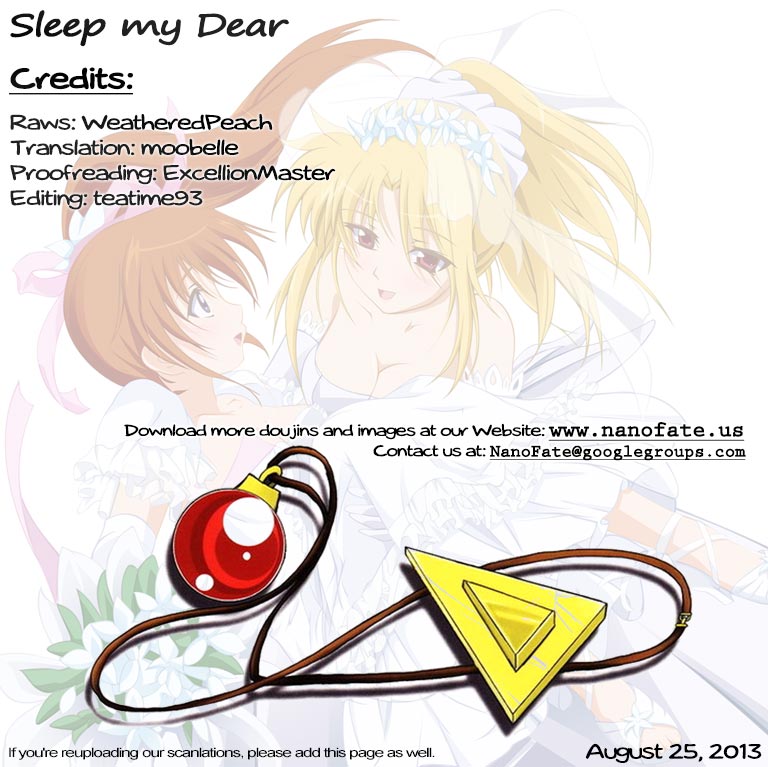 (みみけっと28) [こはぐら。(こはく。)] Sleep My Dear (魔法少女リリカルなのは) [英訳]