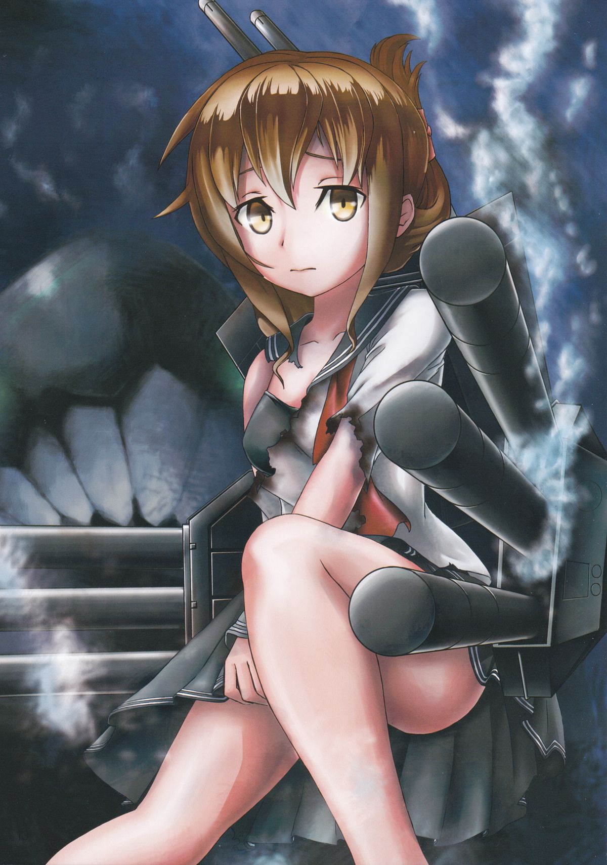 (C87) [はーとおぶぐりーん (緑色の心臓)] ふたなり島風ちゃんがお腹をパンチされたりお尻の穴を拡張されながら射精させられたりする本 (艦隊これくしょん -艦これ-)