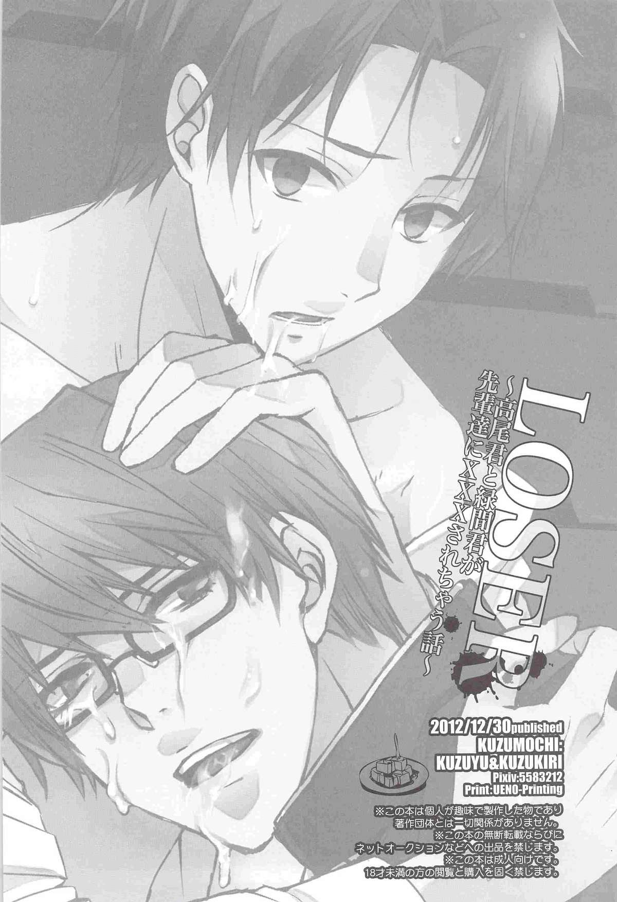 (C83) [くずもち (くずゆ, くずきり)] LOSER～高尾君と緑間君が先輩達にXXXされちゃう話～ (黒子のバスケ)