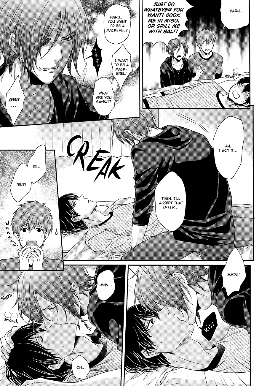 (恋愛自由形!entry2) [からあげオブザイヤー (からあげむちお)] ゆるしてわるいいるかちゃん (Free!) [英訳]