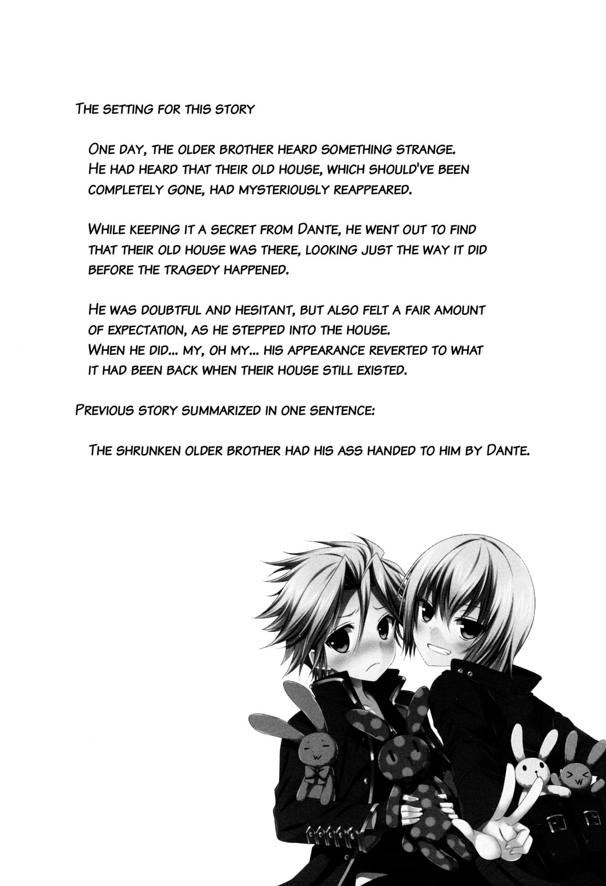 (SPARK8) [ねこまっしぐら (カルカン子)] 俺の弟もなぜだか突然ちっちゃくなってしまったんだが。 (デビルメイクライ) [英訳]