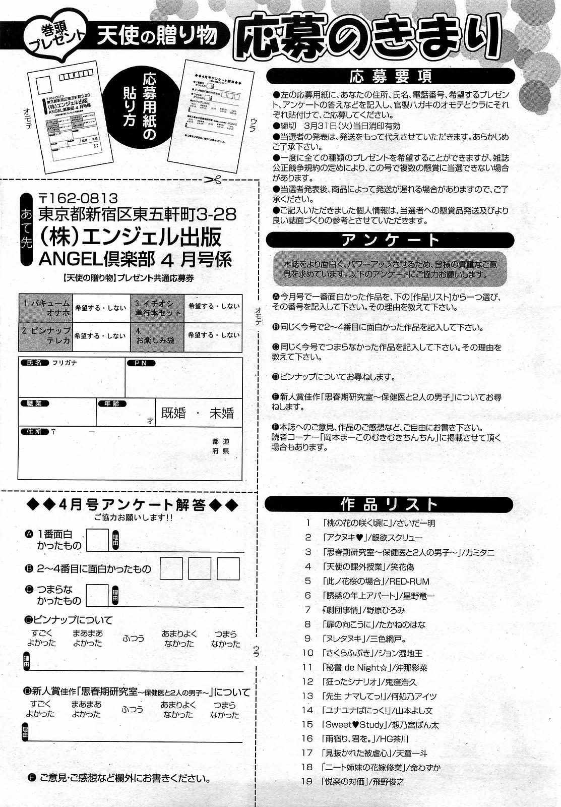 ANGEL 倶楽部 2009年4月号