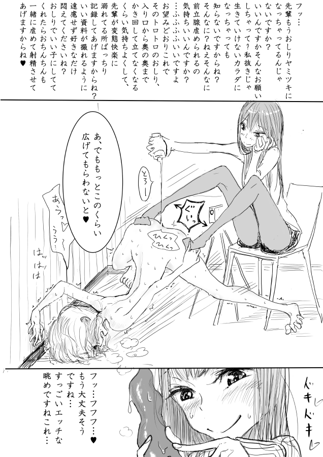 [ディビ] 男の娘受エロ漫画の続き２　逆アナル・足コキ等