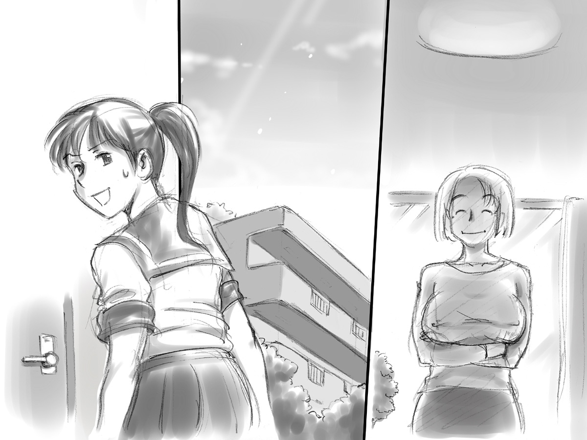 [pink-noise (みずいろ めがね )] 生えてる母★娘 [英訳]