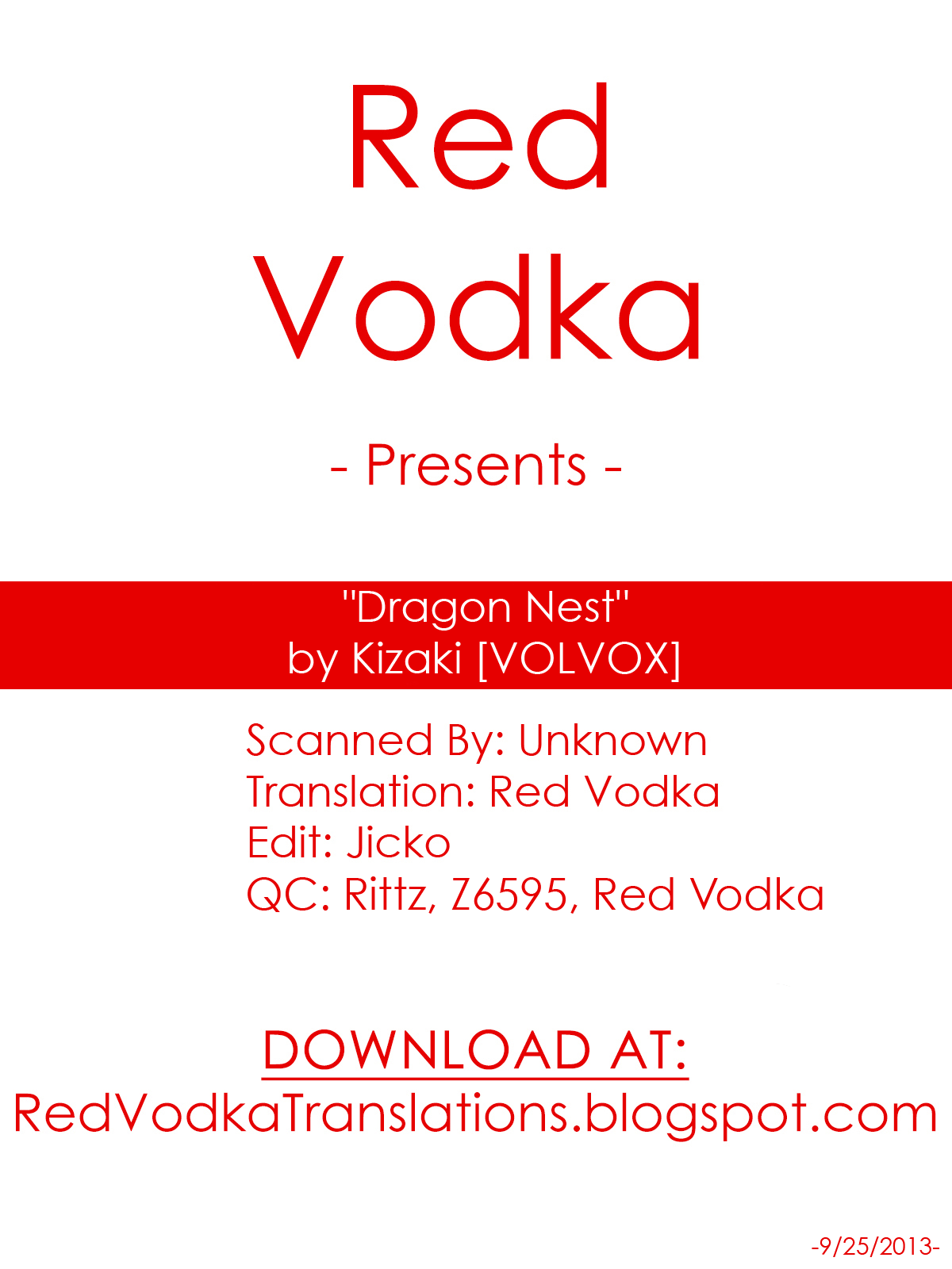 (COMIC1☆7) [VOLVOX (キザキ)] 竜の巣 Dragon Nest (ドラゴンクエスト) [英訳]