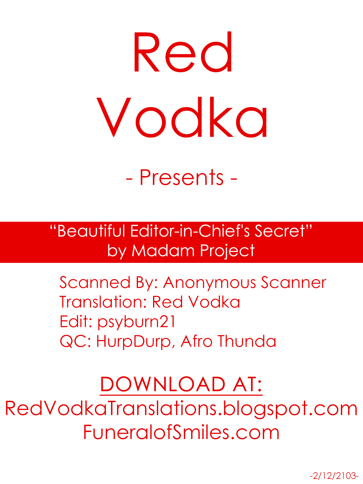 (C79) [マダム・プロジェクト (辰波要徳)] 美人編集長の秘密＜2＞ [英訳]