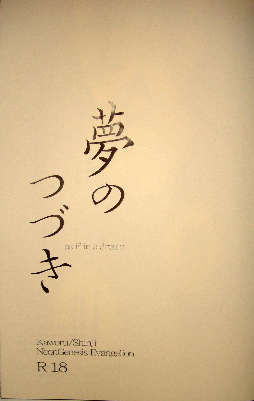 [夜空色落書き]夢のつづき[新世紀エヴァンゲリオン] [やおい]