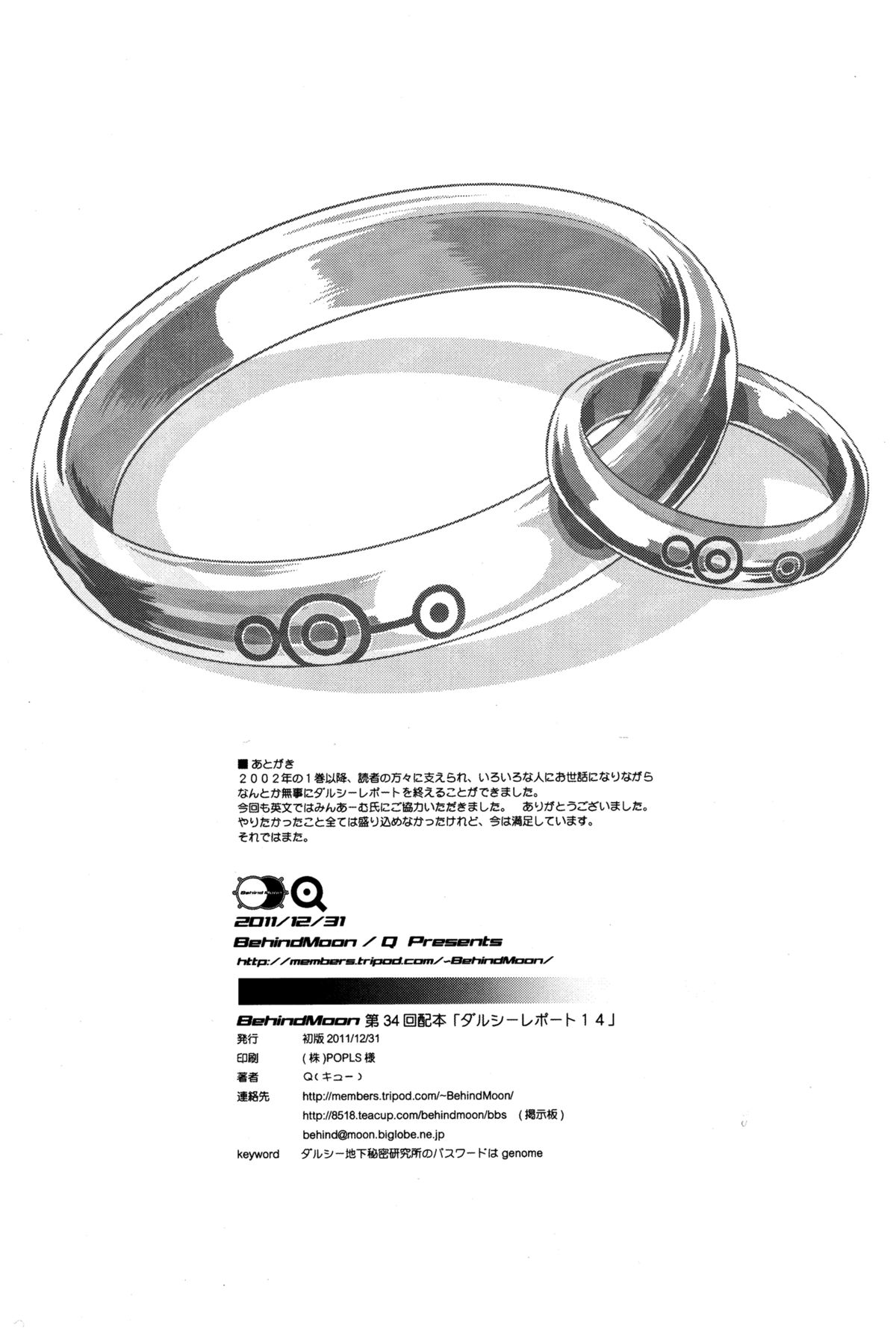 (C81) [Behind Moon(Q)] ダルシーレポート 14 [英訳]