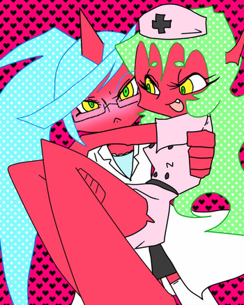 【なべしき】デイモン姉妹えっちつぶ（パンティ＆ストッキングwithガーターベルト）