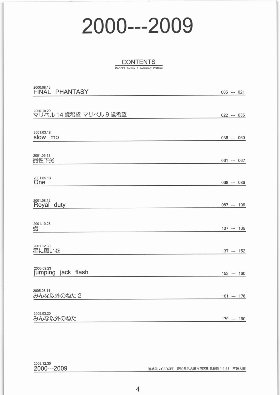 [ガジェット工房] 2000---2009
