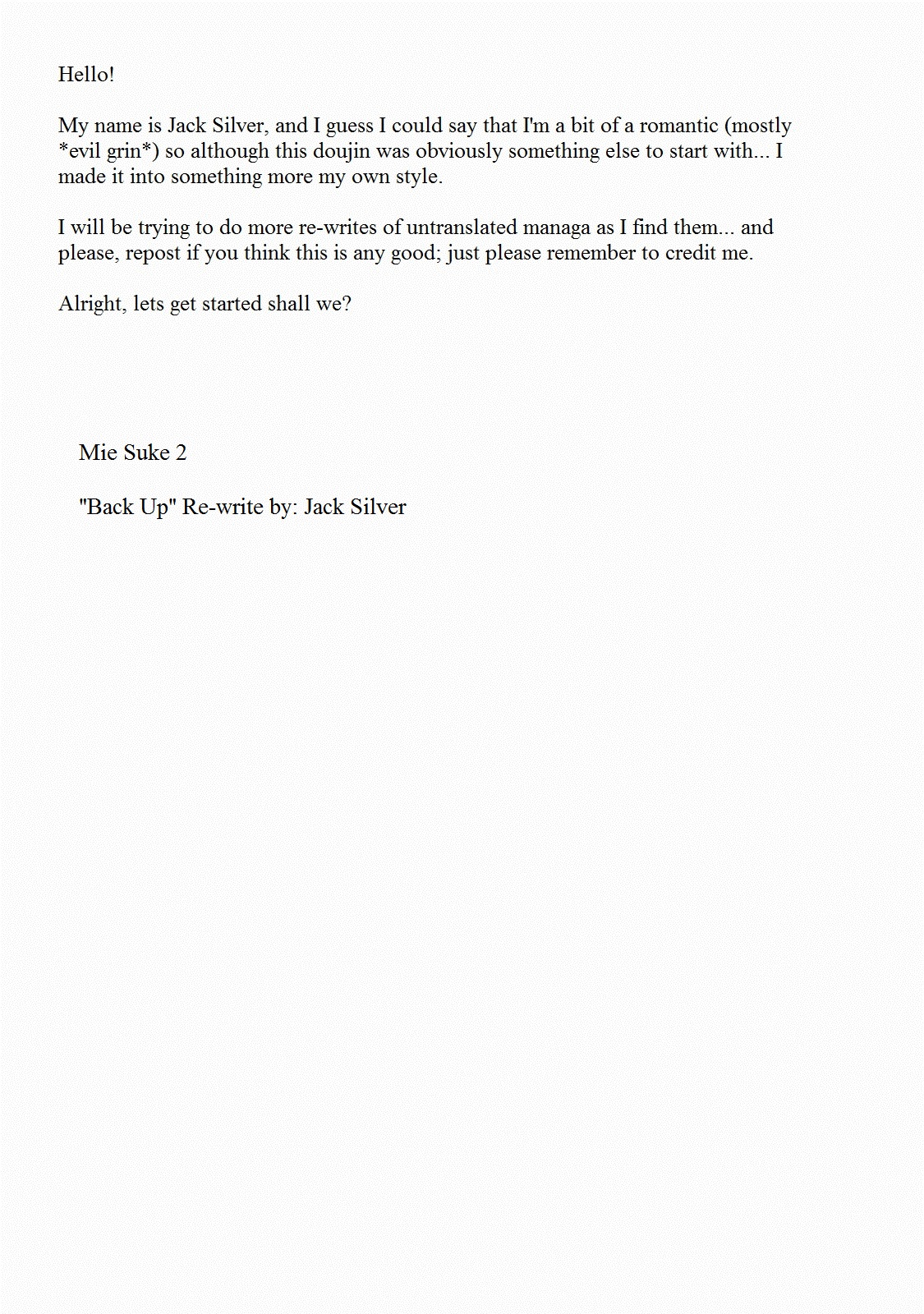 三重助2 [英語] [書き直し] [ジャックシルバー]