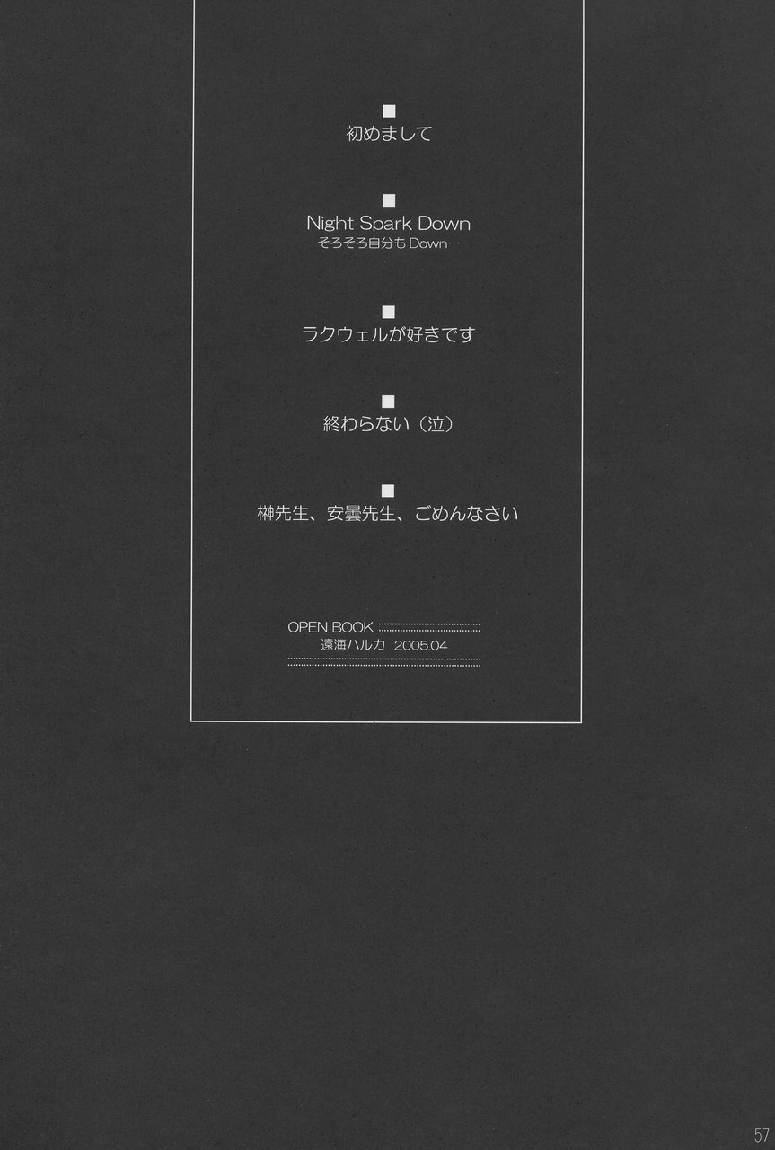 [OPEN BOOK (遠海はるか)] Night Spark Down (スクラップド・プリンセス)